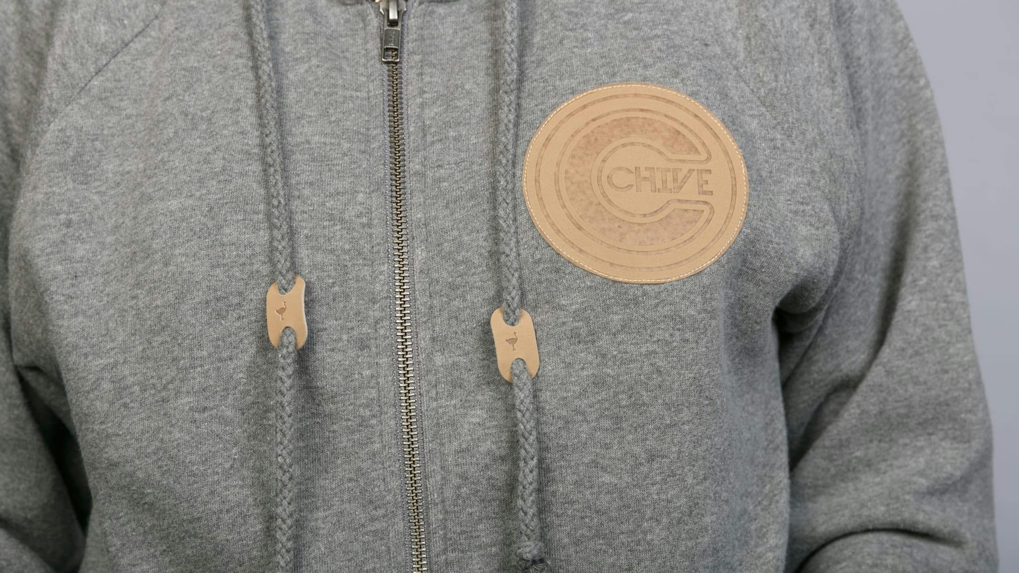 ashleytristan Leather Patch Hoodie